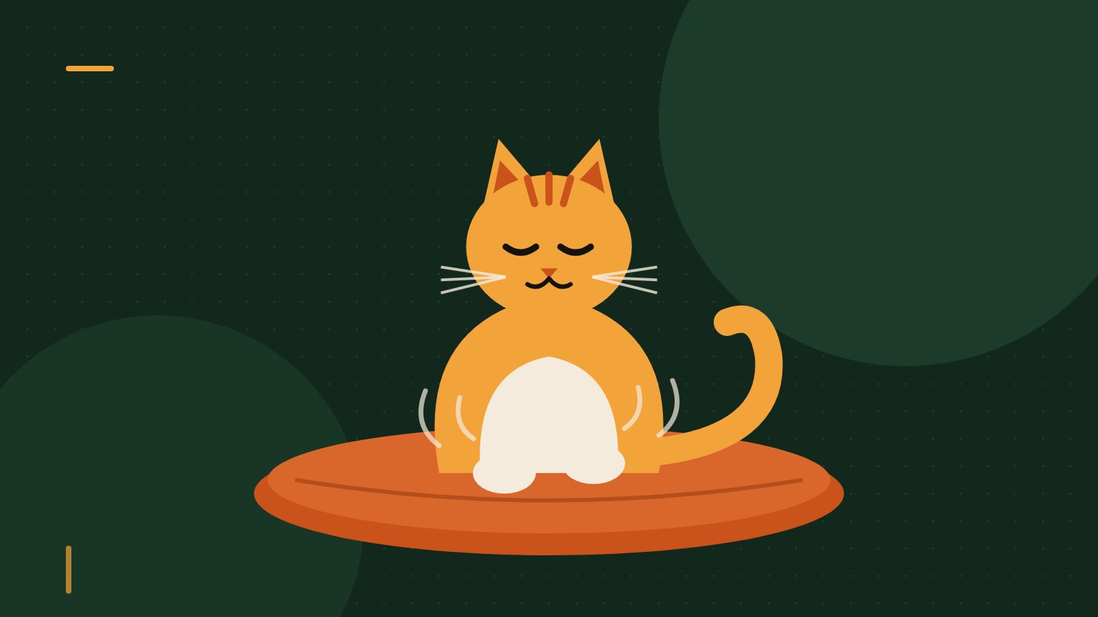 Editorial illustration of a ginger cat kneading a cushion